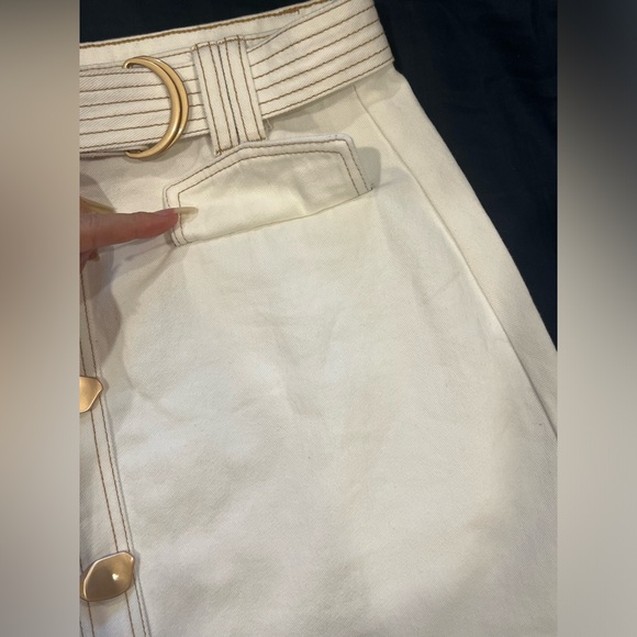 Cider skirt denin mid waist belted size xs NEVER WORN - Picture 2 of 6